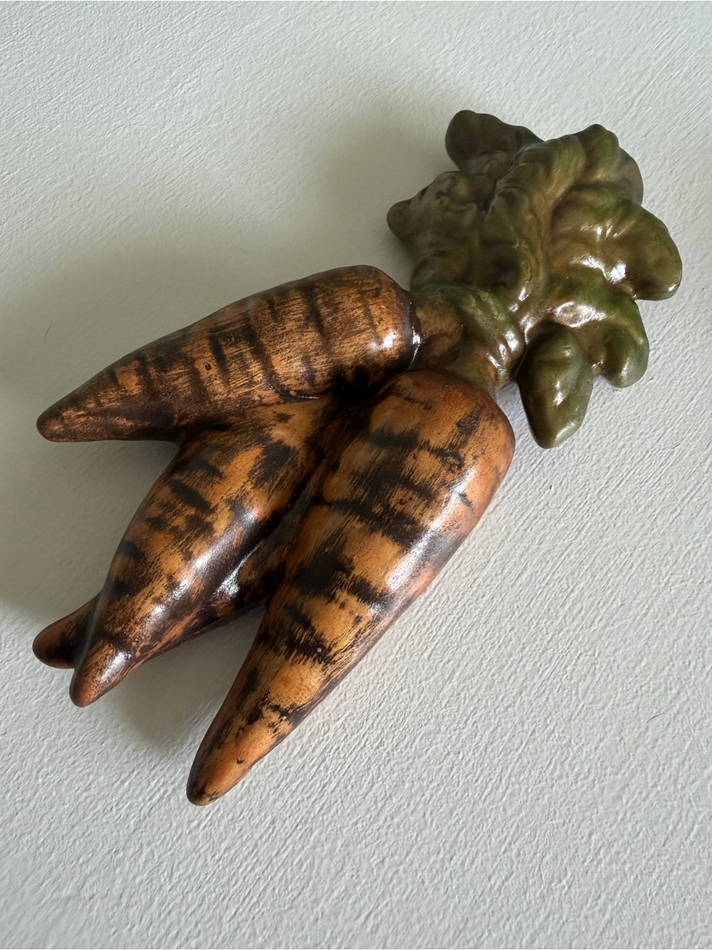 2 Vintage 1970’s Ceramic Vegetable Wall Plaque Decor Retro Kitchen - Picture 2 of 7